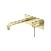 Opal Wall Basin Mixer Brushed Gold